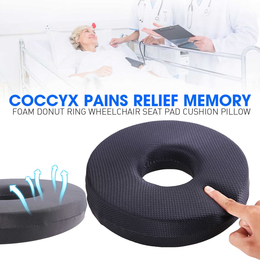 Coccyx Pains Relief Memory Foam Donut Ring Wheelchair Seat Pad Cushion Pillow rp