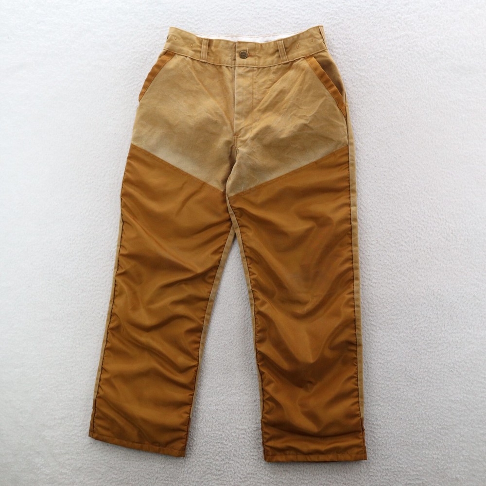 VTG LL Bean Pants Men 32 Brown Upland Briar Hunting Brush Guard Outdoor Gorpcore