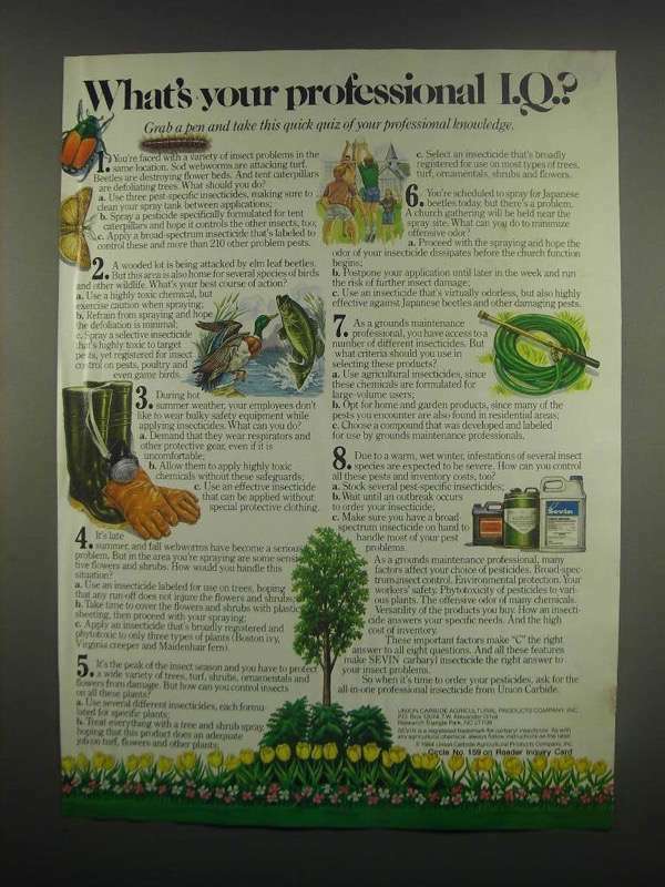 1984 Union Carbide Sevin Insecticide Ad - Professional