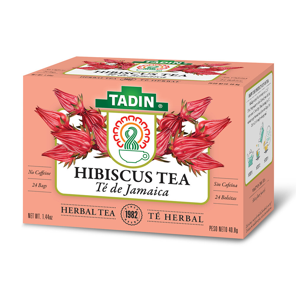 Tadin Hibiscus Herbal Tea. Weight Loss Aid. With Antioxidants. 24 Bags. 1.44 oz