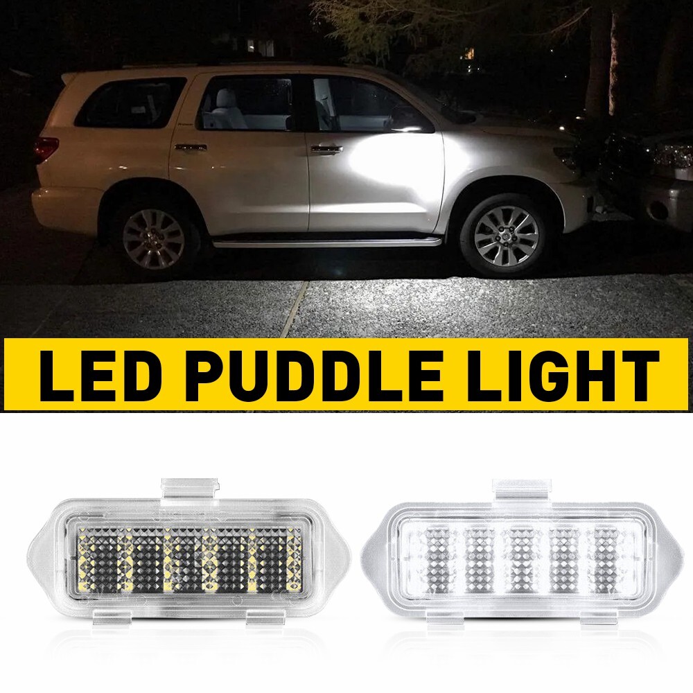 LED Side Mirror Lights Puddle 03-06 For Escalade Silverado Sierra Suburban Tahoe