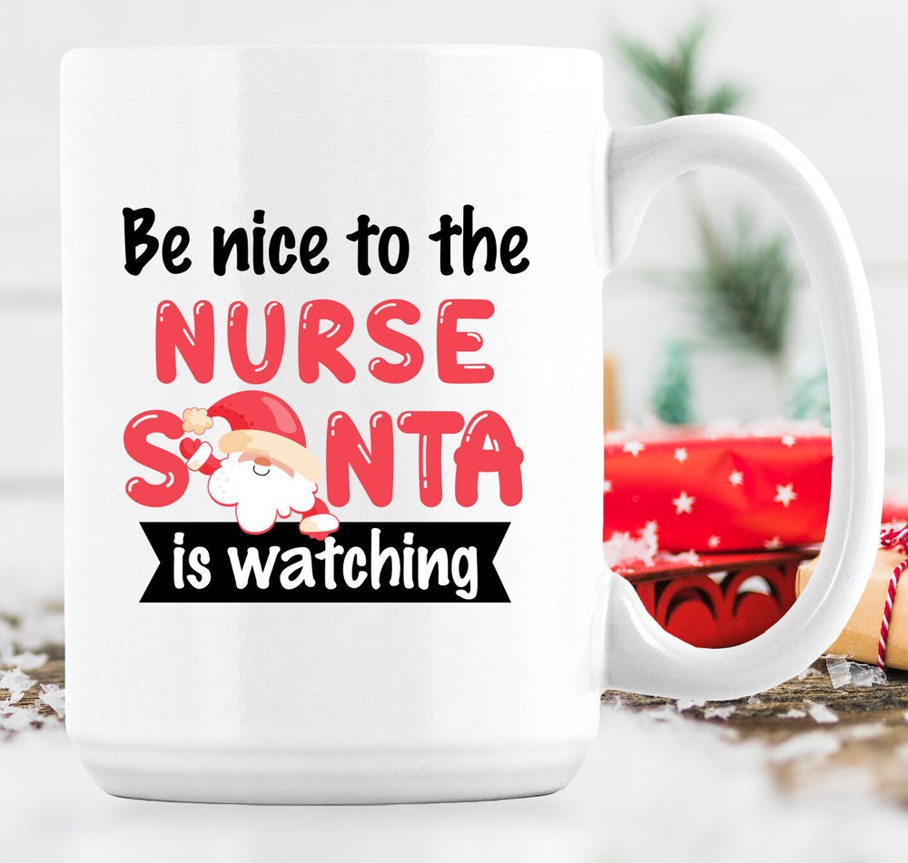 Christmas Be Nice To The Nurse Christmas Gifts For Nurse Nurse Christmas Mug Rn