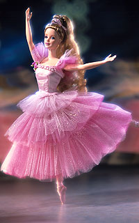 2001 Nutcracker Barbie Doll as Flower Ballerina in Elegant Gown