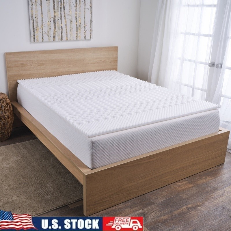 7-Zone Foam Mattress Topper Hypoallergenic Comfort Queen Size Breathable New