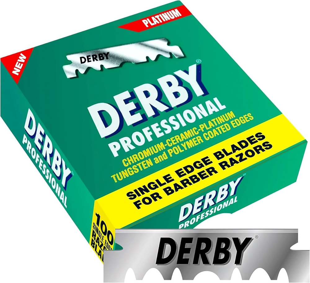 Derby Professional Single Edge Razor Blades - Pack of 100