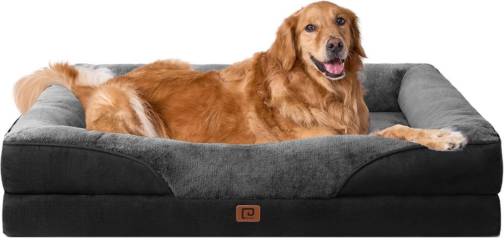 Orthopedic Memory Foam XL Dog Bed with Waterproof Liner & Washable Cover
