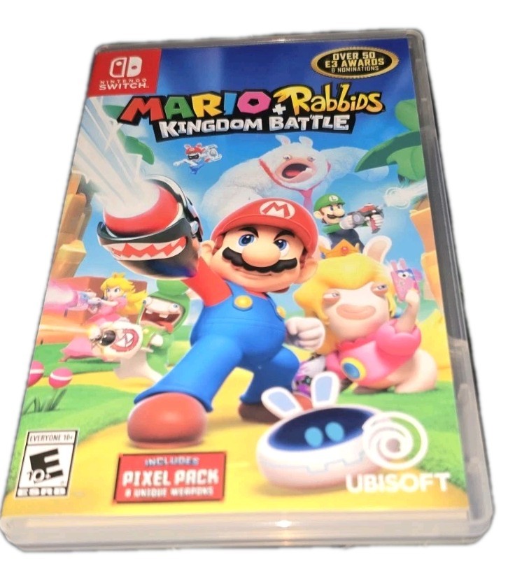 Mario + Rabbids Kingdom Battle (Nintendo Switch, 2017) Complete CIB Tested Works