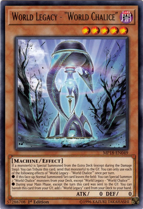 1st Edition Near Mint World Chalice MP18-EN049 Rare Yugioh Card