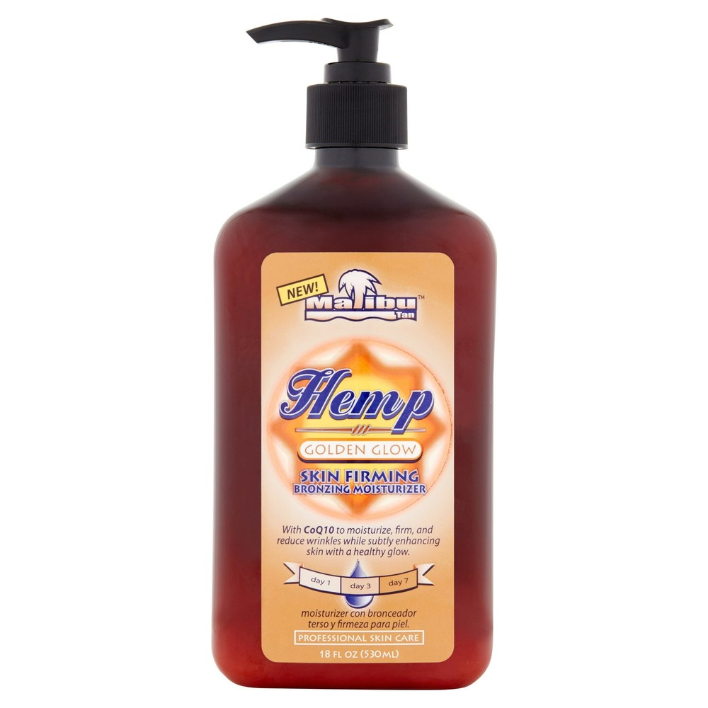 Malibu Tan Hemp Golden Glow Bronzing Moisturizer with Skin Firming 18 fl oz