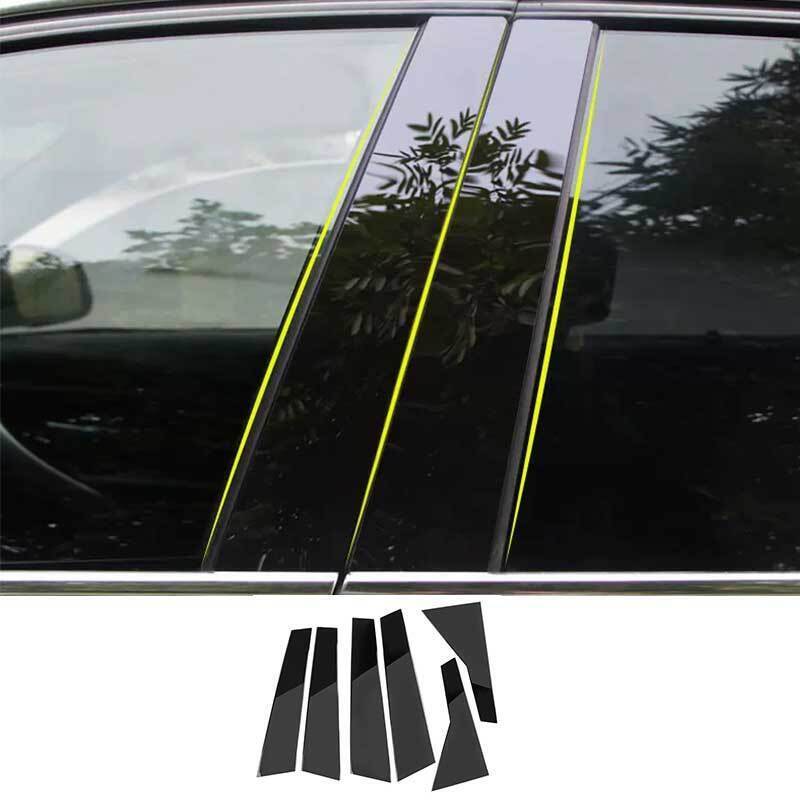 For Cadillac XT5 2017-2023 Bright black PC Window BC Pillar Post Molding Trim 6p