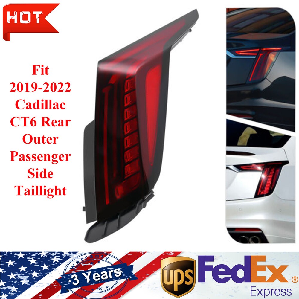 Fit 2019-2022 Cadillac CT6 Rear Outer Passenger Side Taillight Brake Signal Lamp