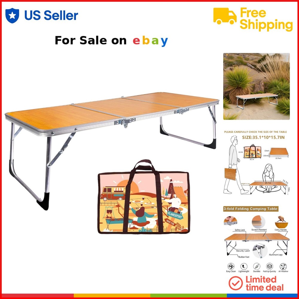 Lightweight Portable Aluminum Folding Camping Table for Travel Picnic