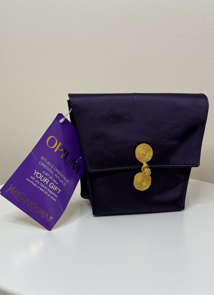 Vintage Y2K YSL Opium Perfume Cosmetic Pouch Retro Collectible