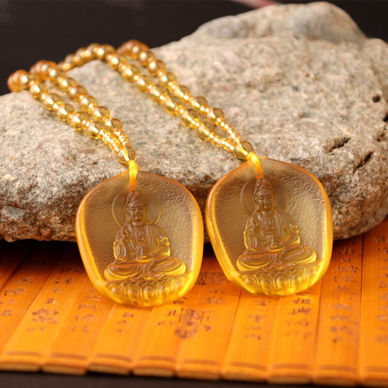 Handmade Necklace Nepal Buddhist Mala Stone Beads Buddha Statue Pendant Necklaa5