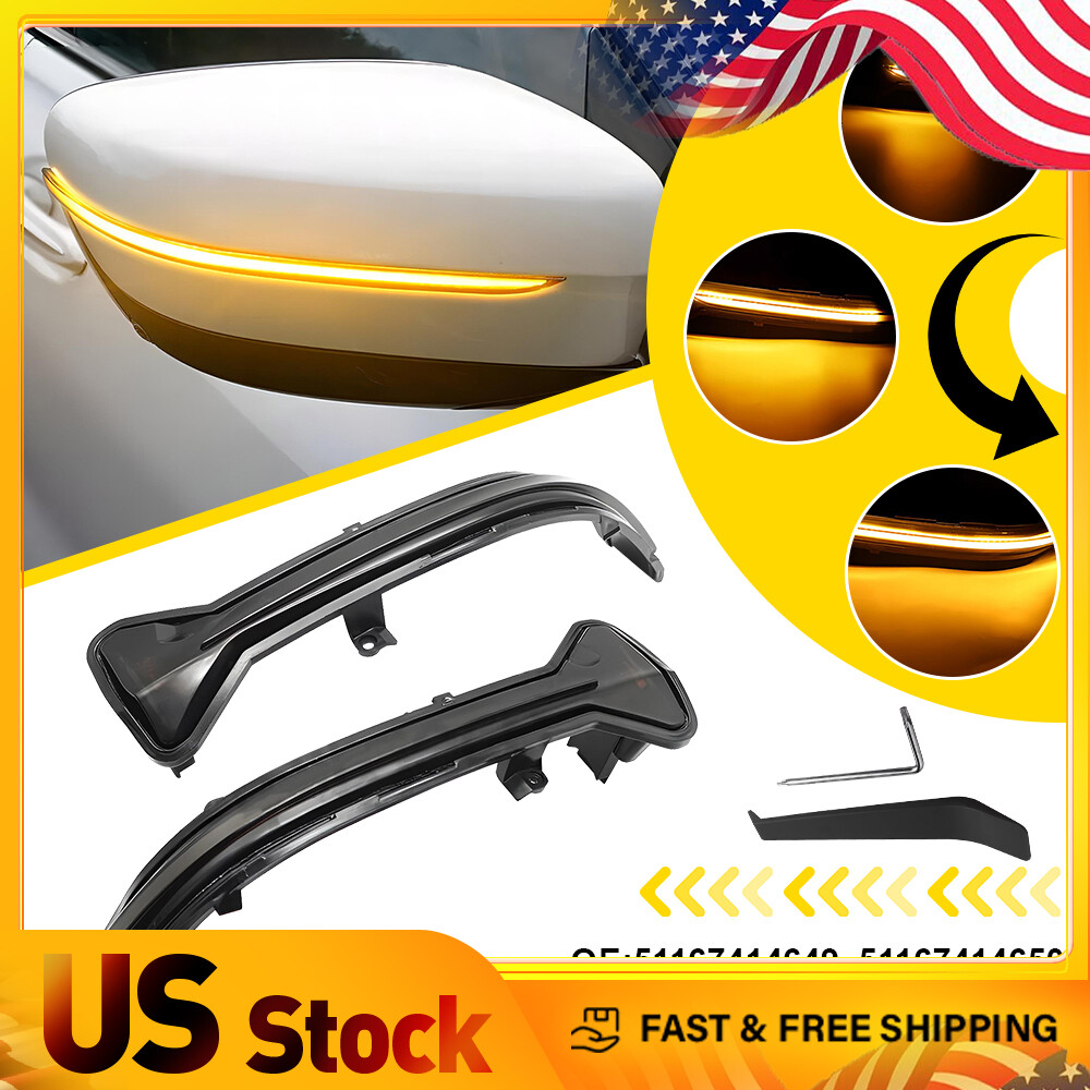 Dynamic LED Mirror Side Turn Signal Light For BMW 3 5 6 8 Series G11 G20 G30