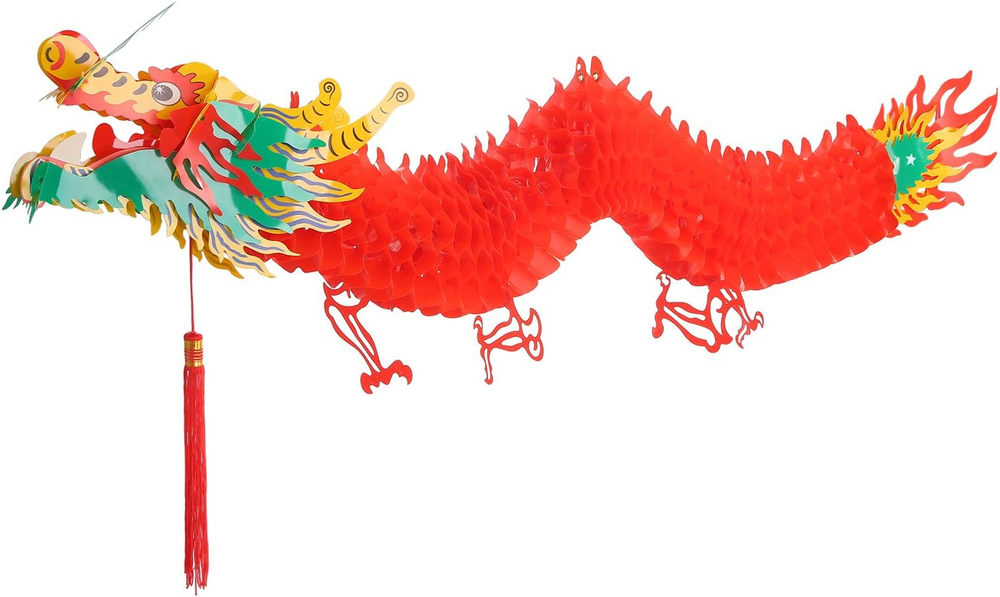 3D Chinese New Year Dragon Garland Hanging Decoration (4.92 Feet)