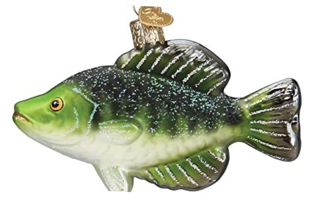 Glass Blown Ornament for Christmas Tree Crappie