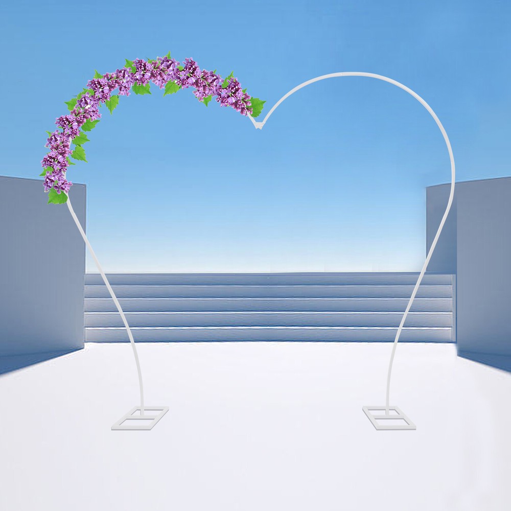 Reed Heart Balloon Arch Stand for Wedding Garden Flower Backdrop Decor