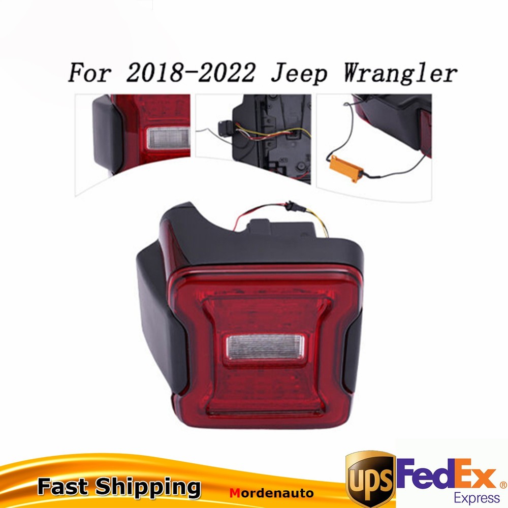 Tail Light LED Type Left Driver Side Fits 2018 2019 2020 2021 2022 Jeep Wrangler