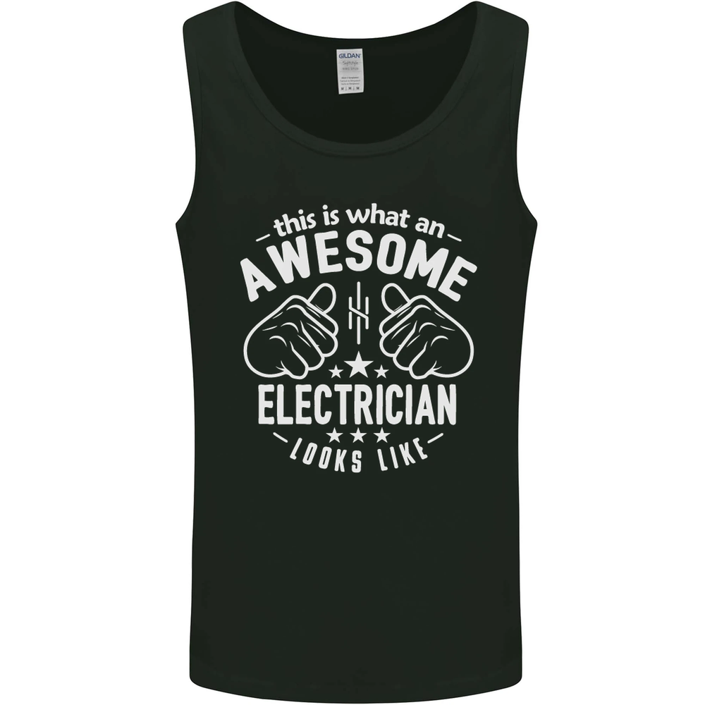 This Is What an Awesome Electrician Looks Like Mens Vest Tank Top