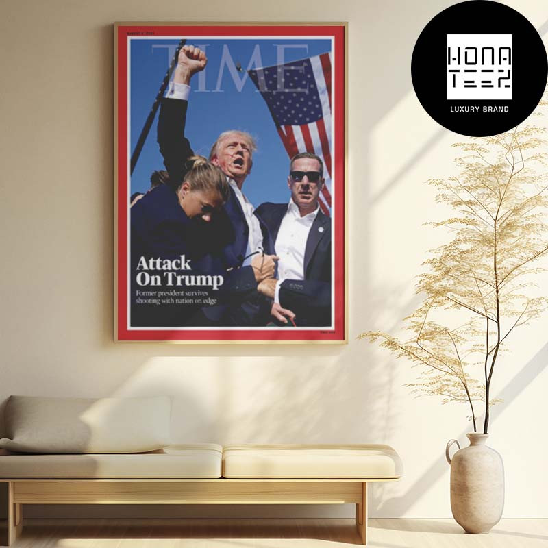 Time Magazine Cover Donald Trump Survives Shooting No Frame