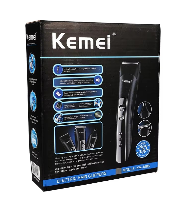 Kemei Cordless Hair Clipper Professional Beard Trimmer for Barbers