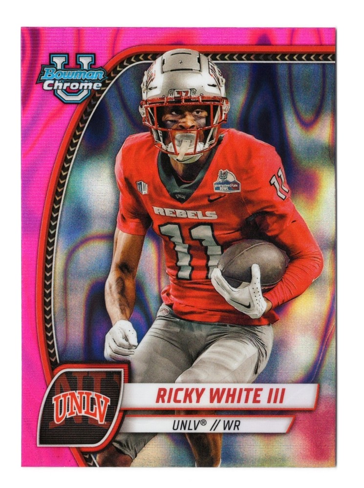 2024 Topps Bowman Chrome Ricky White III Pink Lava UNLV Card #153