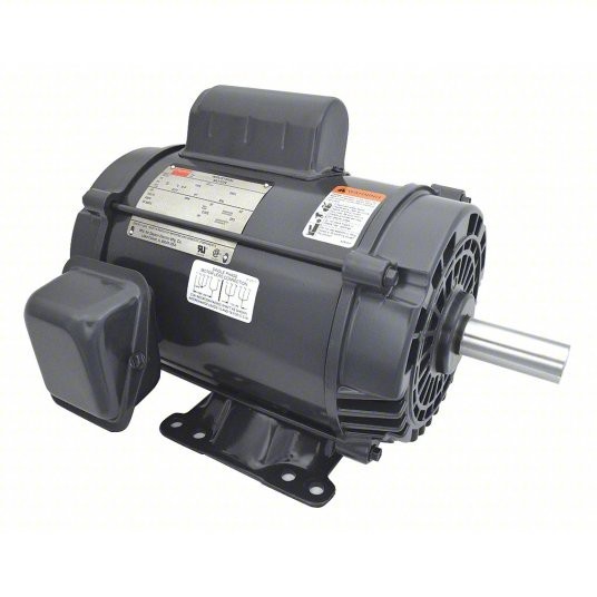 DAYTON General Purpose Motor: Single Phase, 3 hp, 115/230V AC 5K675