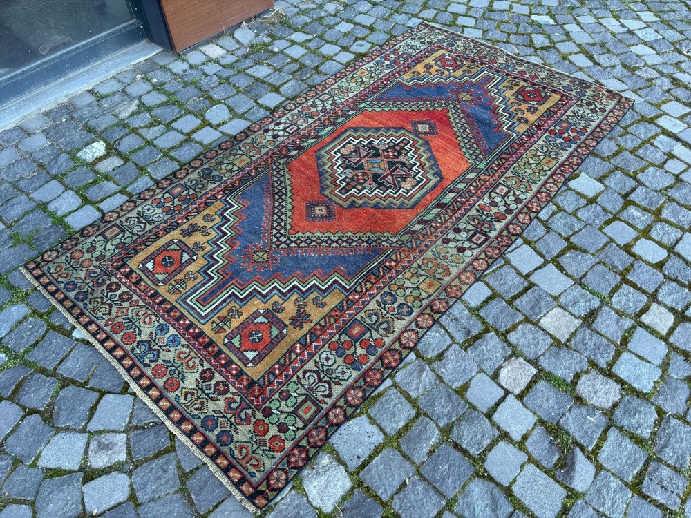 Area rug, Turkish rug, Vintage rug, Handmade rug, Wool rug Carpet | 2,6 x 5,3 ft