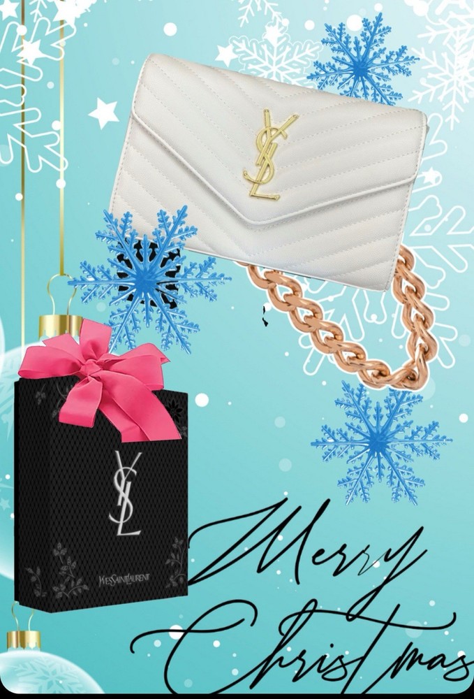 YVES SAINT LAURENT YSL Cassandre Matelasse Clutch Wallet Bone Beige MSRP $1499