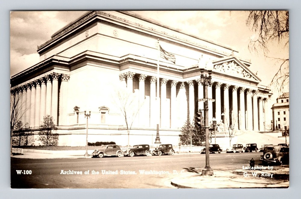 Washington DC, RPPC, Archives Of The United States, Real Photo, Vintage Postcard