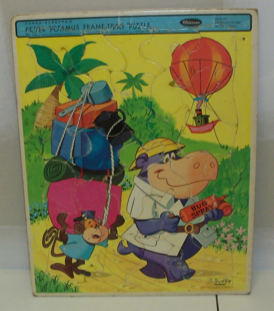 Vintage 1965 Hanna-Barbera PETER POTAMUS & SO SO Frame-Tray Puzzle Whitman