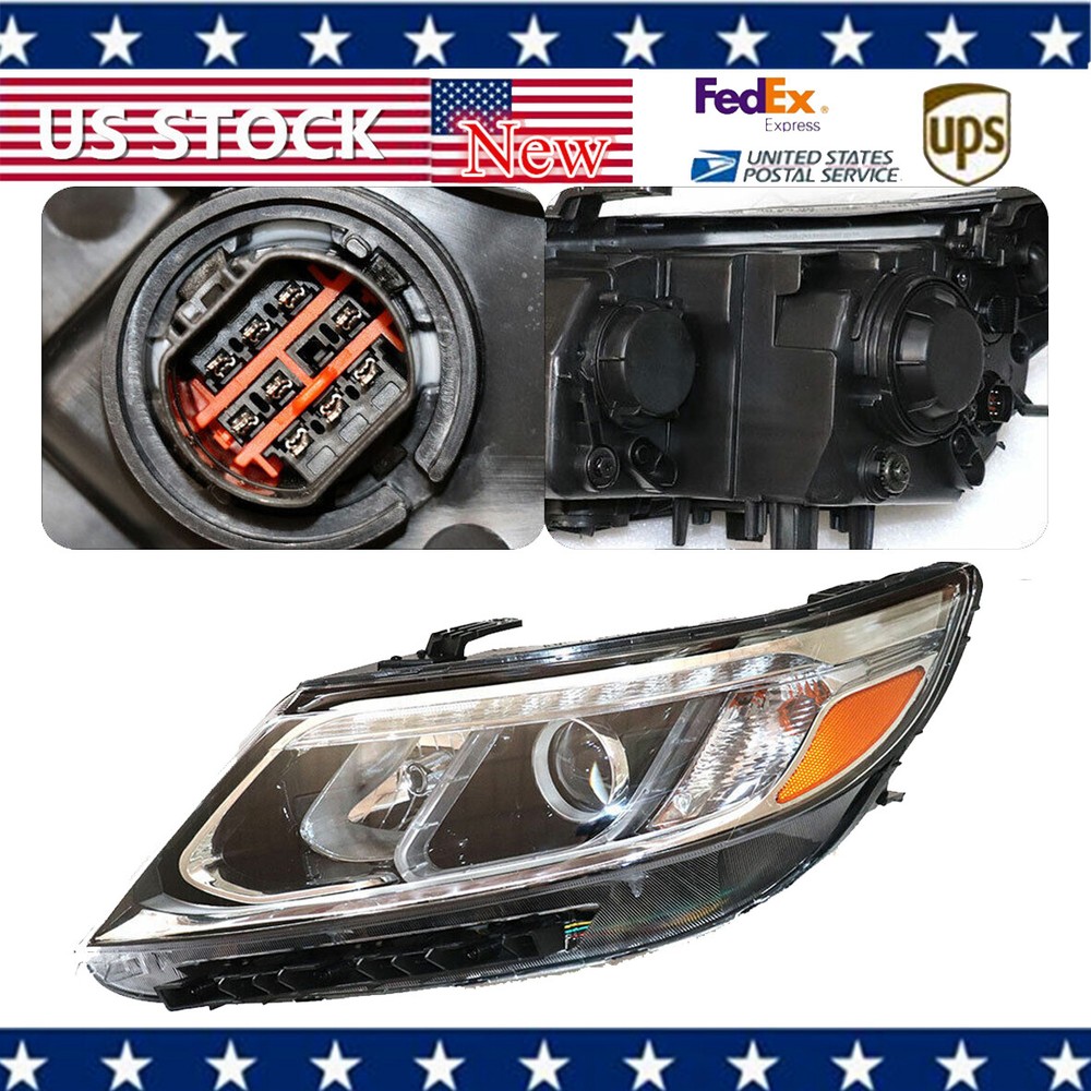 Left Headlight For Kia Sorento EX SX Model Driver Side Halogen DRL Lamp 2014-15