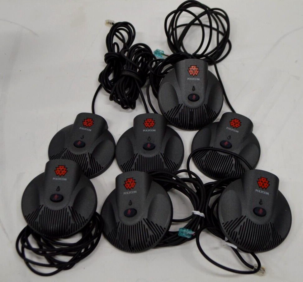 (LOT of 7) Polycom Soundstation VTX1000 External Microphone 2201-07155-001