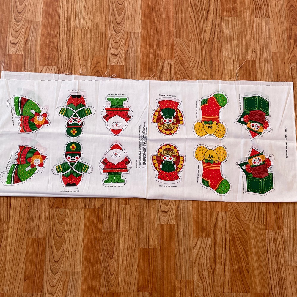 christmas Patchwork Angel Nutcracker Santa Mouse Jester cut sew plush ornaments