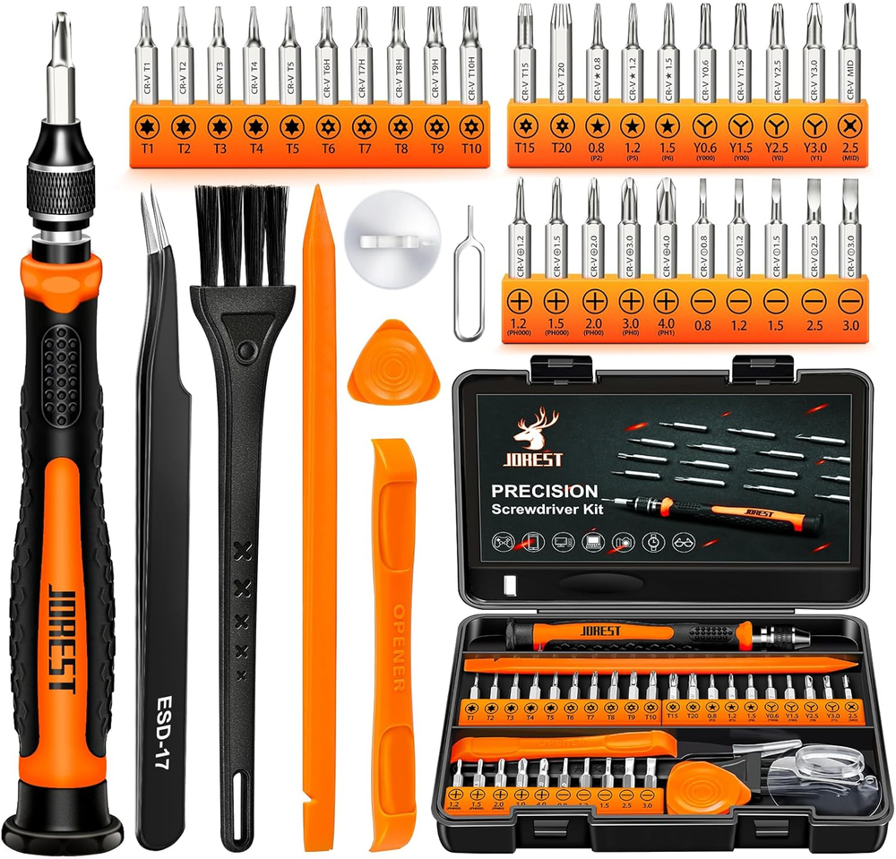38Pcs Precision Screwdriver Set with Torx T5 T6 Y00 for Mini Electronics Repair