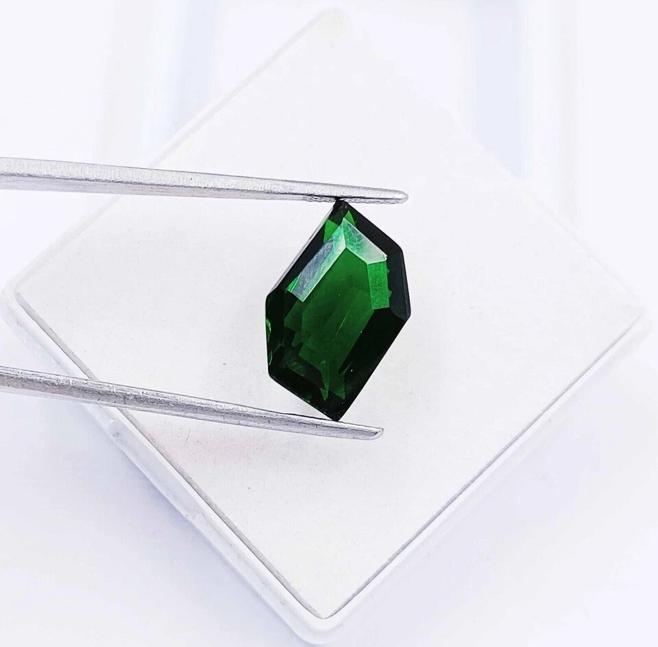 12+ Ct Natural Tsavorite Garnet Green Fancy Cut EGL Certified Loose Gemstone