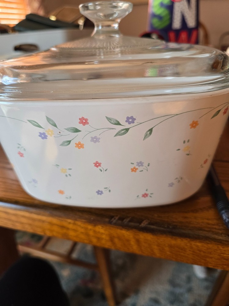 Vintage Corning Ware English Meadow 3 Liters Casserole Dish A-3-B w/Lid