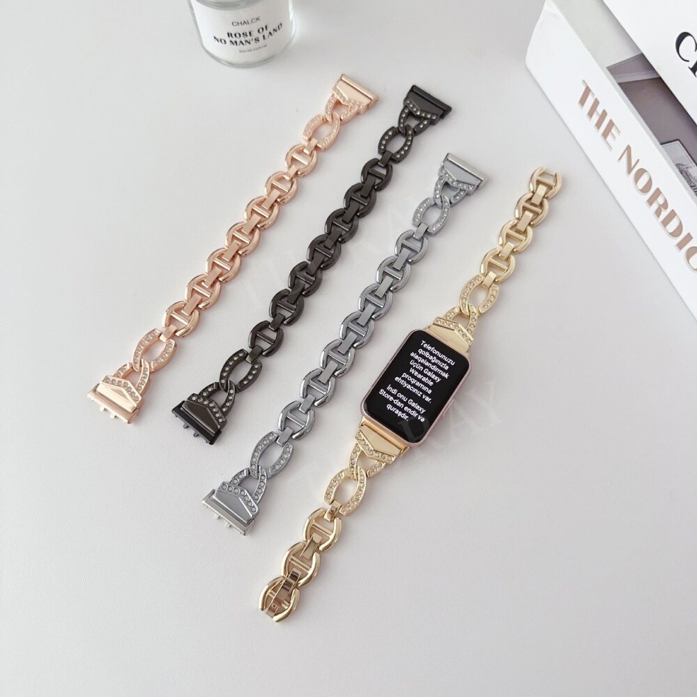 Replacement Stainless Steel Metal Wristband Strap For Samsung Galaxy Fit 3 Watch