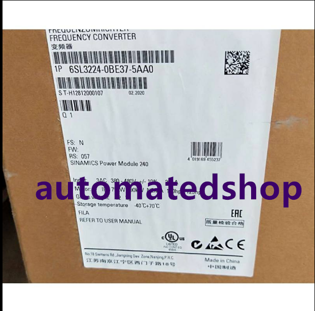 Siemens inverter 6SL3224-0BE37-5AA0 new