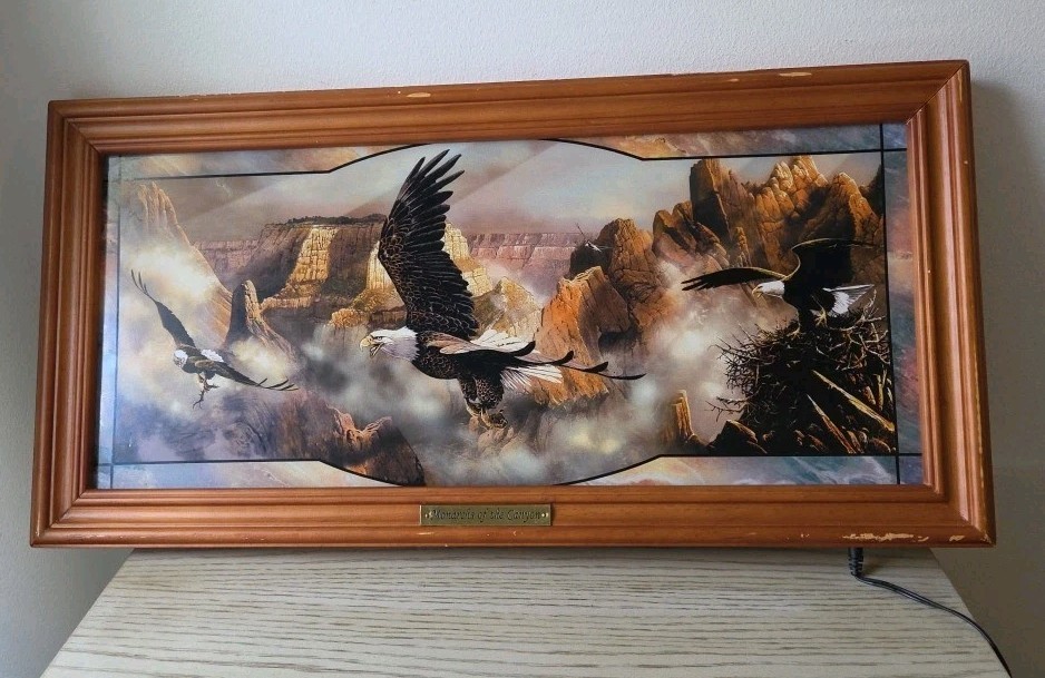 Lighted Eagles Vintage Monarchs of the Canyon by Ted Blaylock Bradford Exchange