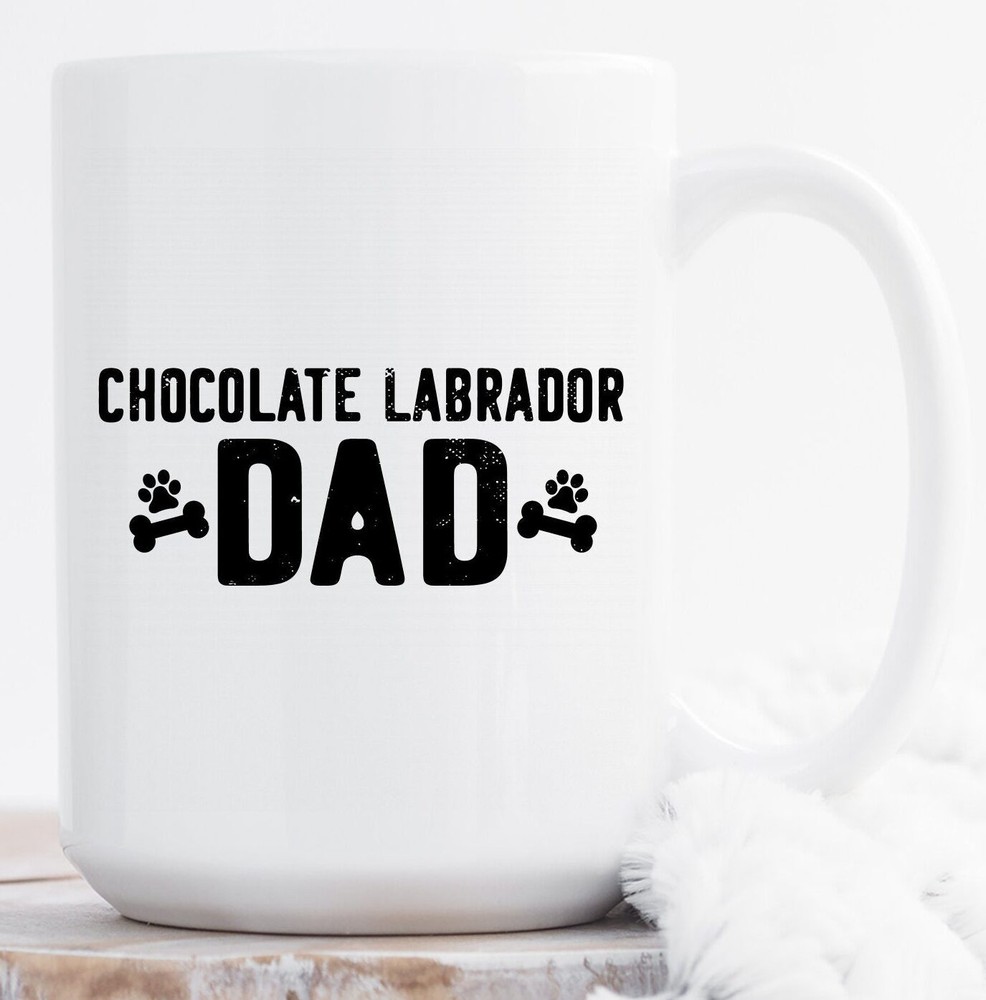Funny Chocolate Lab Dad Mug Gift For Labrador Lovers