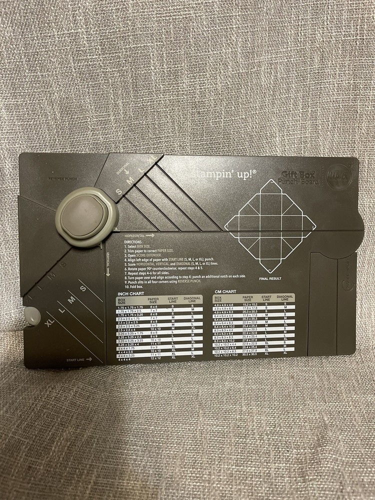 STAMPIN UP GIFT BOX PUNCH BOARD With Score Tool