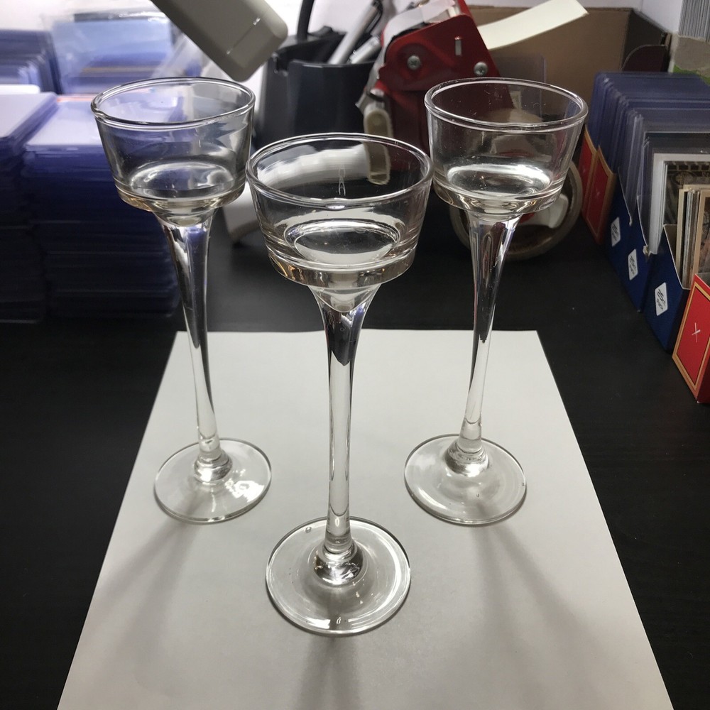 3 Handblown Glass Tea Light and Votive Candle Holders - 7