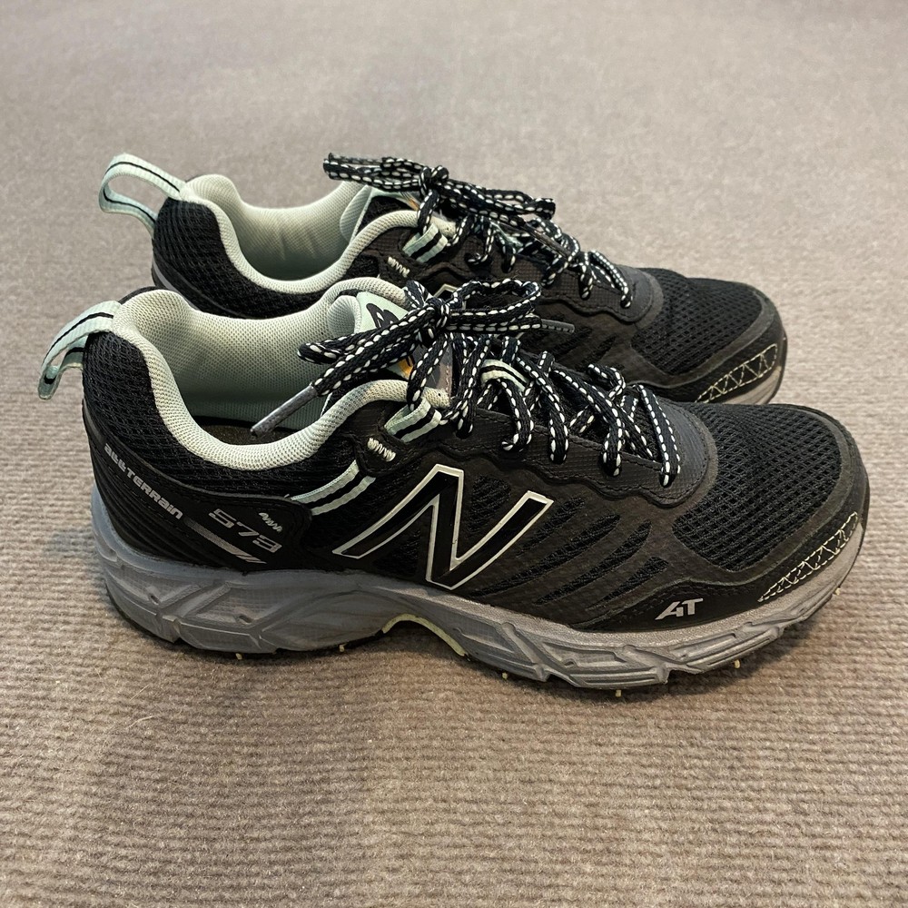 New Balance 573 AT All Terrain Shoes Womens 7.5 Black Trail Sneakers WTE573B3