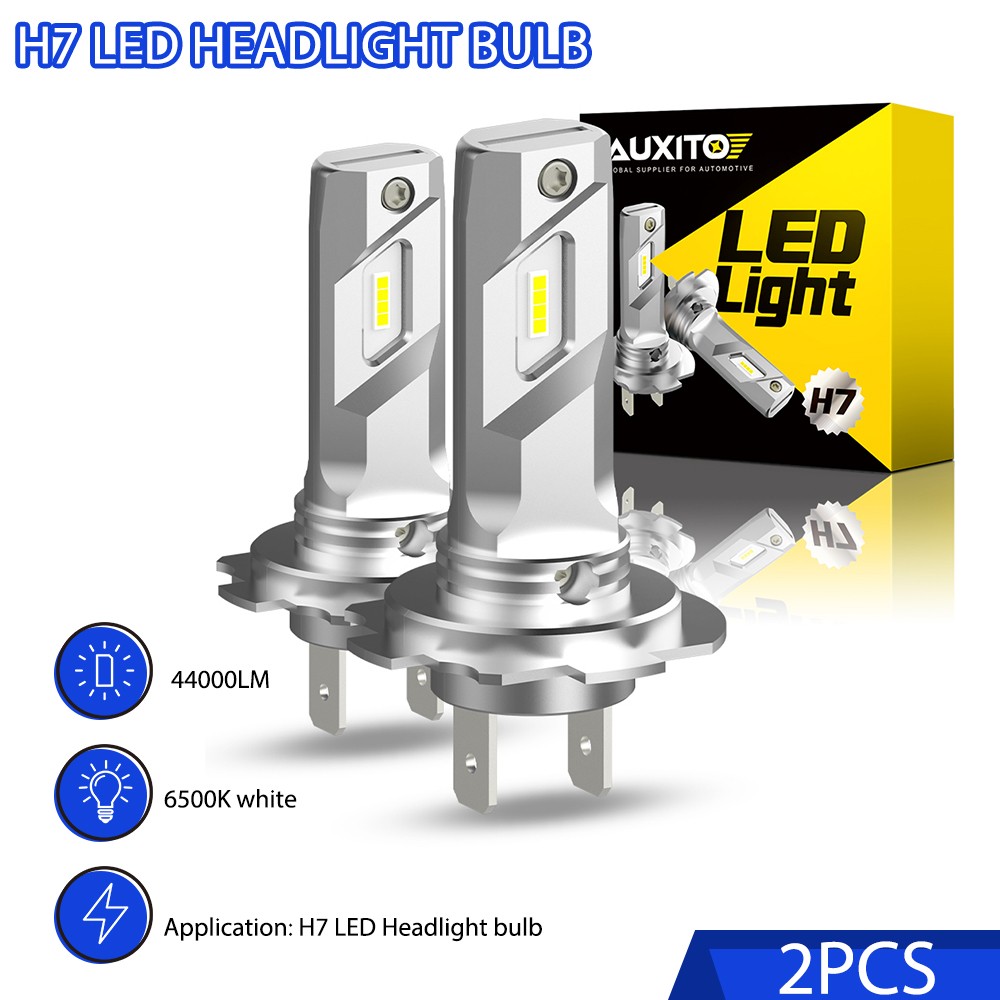 PAIR AUXITO 6500K H7 LED Kit Headlight Bulbs Low High Beam Bright Super White