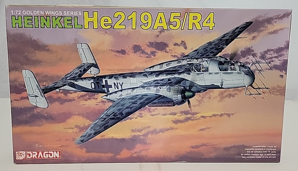Dragon Golden Wings Series Heinkel He 219 A5/R4 1/72 Model Kit No. 5041