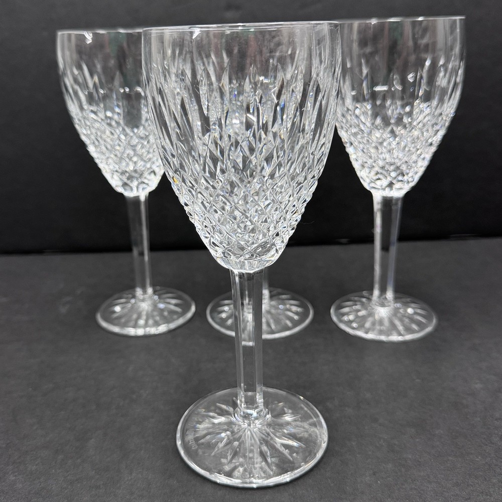 Waterford Crystal 4-Piece Castlemaine Cut Claret Wine Glass Set 7 Inch