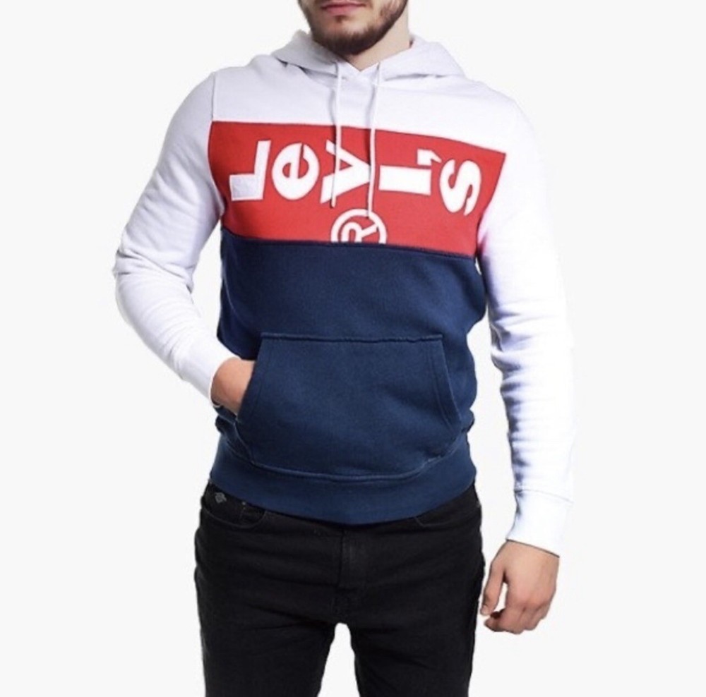 Levi’s L Tab Men’s S Multicolor Vintage Spellout Pullover Hoodie