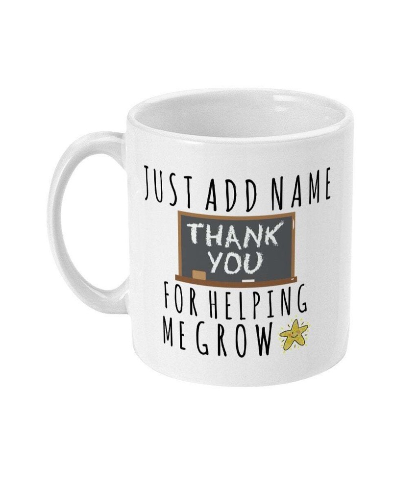 Thank You Teacher Gift Personalised Thank You Teacher Mug Thankyou Gift For